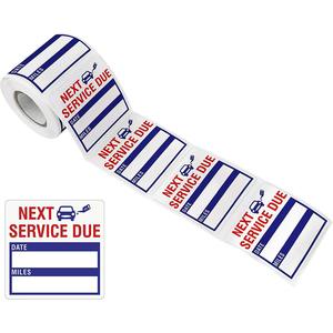 150 Etiquetas Rectangulares Transparentes para Automóviles, Recordatorio de Servicio de <span class=keywords><strong>Cambio</strong></span> de Aceite, Vencimiento de Servicio - Product Image 6