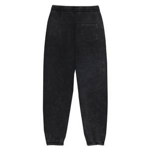 High Quality Customizable Men's Acid Wash Canvas Fleece <b>Joggers</b> Distressed Streetwear Regular Fit Casual OEM Lightweight 100% - Product Image 5