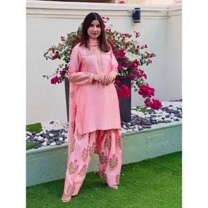 NUEVOS VESTIDOS DE DISEÑADOR, ROPA ÉTNICA, CREPE, SEDA PESADA, DISEÑO BORDADO CON HUELLAS DE HUELLAS DE HILOS Y LENTEJUELAS, TRABAJO CON MANGAS COMPLETAS - Product Image 1