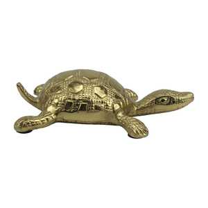Jaffs Exports Aluminium Turtle Figurine Handmade Modern Eco-Friendly Traditional Animal Sculpture Tabletop <b>Decor</b> Living Room - Product Image 3