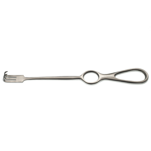 Retractor Quirúrgico Volkman de 8 1/2 Pulgadas, Tres Puntas Afiladas, Retractor de Tejidos Manual de Acero Inoxidable - Product Image 1
