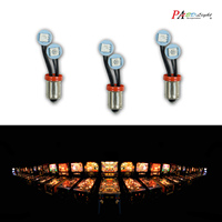 لمبة إضاءة LED من HYUGA طراز Ba9s T10 غير قابلة للتشويش لآلات البينبول وآلات الألعاب الترفيهية # 44 # 47 # مصباح جانبي مرن 555 6.3 فولت 2SMD