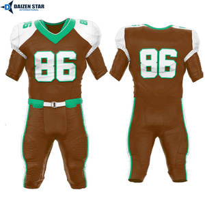 Uniforme de football américain personnalisé avec le nom de l'équipe - Spandex/Polyester antibactérien, protection UV UPF 50, impression par transfert thermique - Product Image 5