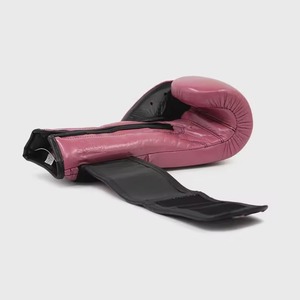 <b>Pink</b> PU Boxing Gloves <b>Lace</b>-Up Adjustable Wrist Strap Unisex Adult Training Gear - Product Image 3