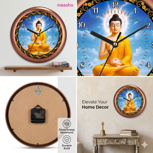 Reloj de Pared con Impresión Personalizada de Buda Gautama Espiritual - Decoración Moderna para el Hogar, Regalo para el Día de la Madre y Graduación - Product Image 3