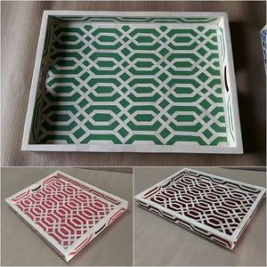 Luxury Bone Inlay Decorative Food Serving <b>Tray</b> for Home Decor Unique Design Rectangle <b>Large</b> Bone Inlay Home Serving <b>Tray</b> Platter - Product Image 6