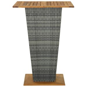 Ensemble de bar de jardin en polyrotin gris, résistant et de taille moyenne, collection de mobilier de jardin durable - Product Image 5