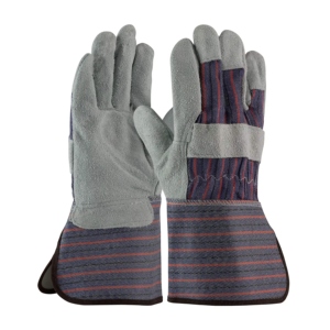 Guantes de seguridad industriales de cuero vacuno de puño largo con protección antivibración para pantallas táctiles, para trabajos domésticos y de montaje industrial. - Product Image 1