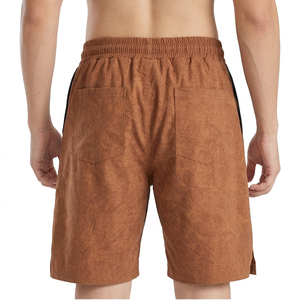Pantalones Cortos de Gamuza Personalizados para Hombre, de Lujo, con Cintura Elástica Texturizada, Casuales de Verano, para Gimnasio, con Bolsillos - Product Image 3