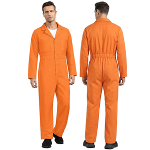 Vêtements de travail d'été respirants en polyester, vêtements de travail pour mécaniciens et électriciens, uniforme de mécanicien orange en coton résistant - Product Image 4