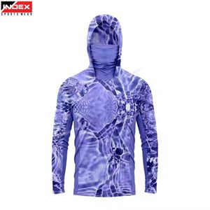 เสื้อฮู้ดตกปลาป้องกันแสงแดด ระบายอากาศได้ดี ผลิตตามสั่ง คุณภาพสูง พรีเมียม สินค้ามาใหม่ โพลีเอสเตอร์ 100% - Product Image 1