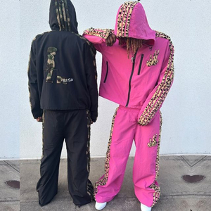 Ensembles de survêtements personnalisés 2 pièces pour hommes : sweat à capuche et pantalon de jogging effet délavé vintage, respirants, tendance streetwear pour un look décontracté automnal - Product Image 2