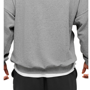 เสื้อฮู้ดดี้ผู้ชายสีเทาชาร์โคลทรงโอเวอร์ไซส์ ผ้าฟลีซหนานุ่ม สวมใส่สบาย สไตล์ลำลองแนวสตรีทแวร์ - Product Image 2