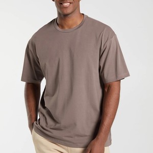 T-shirts personnalisés pour hommes en coton 100% coupe classique, décontractés, à épaules tombantes, tricotés, de haute qualité, avec logo personnalisé - Product Image 6