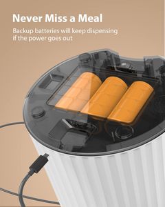 4L Automatic <b>Cat</b> <b>Feeder</b> with Programmable <b>Timer</b> and Portion Control for <b>Cats</b> and Dogs - Product Image 4