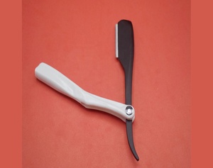 High Quality Custom Men's Single <b>Edge</b> Stainless Steel <b>Plastic</b> Foldable Razor Blade Professional Safe Reusable Clean Japanese - Product Image 6