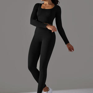 Wholesale <b>Women</b> Workout Clothes Shock-Proof Sports Running Yoga Sets Fitness <b>Women</b> Sets Seamless Yoga Sets - Product Image 1