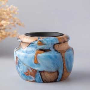Quemador de Incienso de Madera con Diseño Personalizado Estilo Árabe, con Patrón de Resina, para Bakhoor, Fragancia Religiosa Aromática, Soporte Duradero para Varillas de Incienso - Product Image 6