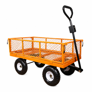 Chariot de jardin à côtés en maille amovibles, chariot en acier robuste, capacité de 1000 lb, pour l'entretien des pelouses et le jardinage ODGGAD008 - Product Image 6