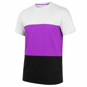 เสื้อยืดแขนสั้นผู้ชายสีฟ้าอ่อน ผ้าฝ้าย 100% น้ำหนัก 180 กรัม เป็นมิตรกับสิ่งแวดล้อม คอเฮนลีย์ ทรงปกติ สวมใส่สบาย สีพื้น - Product Image 4