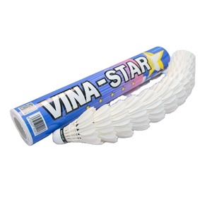 Vina-Star VINA-A1 Class Goose Feather Wood Professional Badminton <b>Shuttlecocks</b> PU Cork Tournament Level High Durability Stable - Product Image 1