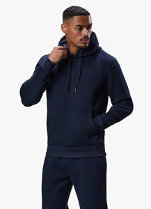 Winter Men's Hooded Fleece Sweatshirt & <b>Sweatpants</b> <b>Set</b> 350g Polyester/Cotton Breathable Streetwear Trousers for Men - Product Image 4