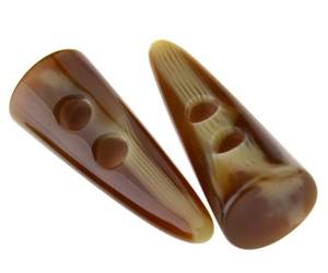 Bouton à bascule en corne naturelle, étanche, fait main, taille personnalisée, avec élégante décoration de logo métallique, pour chaussures et chapeaux DIY - Product Image 6