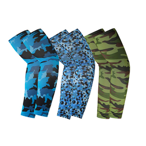 Manchons de compression sportifs unisexes personnalisés à motif camouflage géométrique, protection solaire UV et effet rafraîchissant - Product Image 5