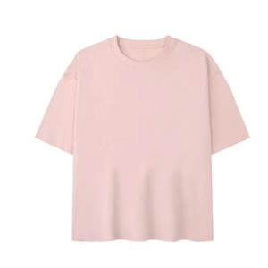 เสื้อยืดคอกลมแขนสั้นสีพื้นสำหรับผู้หญิง ทรงหลวม สวมใส่สบาย ผ้าถักเจอร์ซีย์ 100% ผ้าฝ้าย ระบายอากาศได้ดี เหมาะสำหรับฤดูใบไม้ผลิและฤดูร้อน - Product Image 2