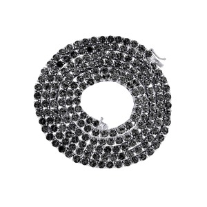 Glamoroso Collar de Plata 925 con Cadena Cubana de Lujo con Púas y Moissanita para Hombre, Estilo Hip Hop, Ideal para Aniversarios y Fiestas - Product Image 1
