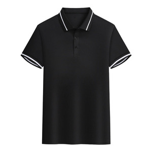 Camiseta Polo de Manga Corta con Logotipo Personalizado Bordado OEM, 180g, Secado Rápido, Patrón Sólido, Ropa de Trabajo con Solapa, Tejido de Punto - Product Image 4
