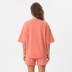 Conjunto de Camiseta y Pantalones Cortos de Moda con Logotipo Personalizado, Camiseta de Manga Corta, Conjuntos Cortos para Mujer, Conjunto de Dos Piezas a la Moda - Product Image 6