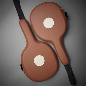 Cible de frappe pour entraînement de boxe et kickboxing, double paume de frappe en cuir véritable, légère et durable, pour Taekwondo - Product Image 2