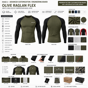 Wholesale Bulk Supplier Custom Logo Long Sleeve Base Layer <b>Shirt</b> Ribbed Cuff Hem <b>Thermal</b> Fleece Lined Spandex/Polyester 140g - Product Image 4