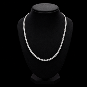 Collar de Tenis de Lujo en Oro Blanco de 10KT con Diamantes Cultivados en Laboratorio, Corte Brillante Redondo, Certificado IGI, Joyería Fina para Mujer - Product Image 1