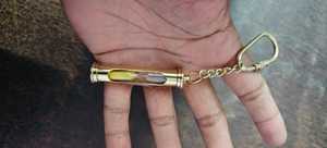 Brass Luxury Nautical Vintage Rectangle Shipwheel <b>Compass</b> Key <b>Chain</b> Showpiece Decorative Mini Ornament Home Office Collectible - Product Image 2