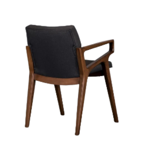 Meubles de chaise de restaurant en bois de teck avec une touche minimaliste avec des sièges en mousse souple et un tissu lisse et robuste - Product Image 2
