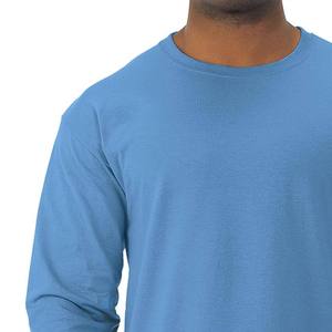 Camisa de Manga Larga para Hombre, Tejida, de Bambú y Algodón Satinado, con Cuello Clásico, Color Azul, Antiarrugas, de la Mejor Calidad - Product Image 2