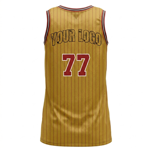 Maillot de basket-ball personnalisé pour femmes, uniforme d'entraînement d'équipe à rayures fines, maillot de sport sans manches, maille respirante, Logo personnalisé, numéro 0EM - Product Image 2