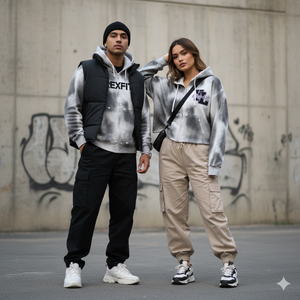 Sweat à capuche streetwear pour homme, épais, effet délavé, 100% coton molletonné, haute qualité, coupe oversize, épaules tombantes, avec fermeture éclair - Product Image 4