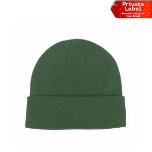 Gorro de Punto Jacquard con Hilo Grueso, Gorro de Invierno Acrílico Suave al Tacto, Gorro de Punto con Doble Pliegue y Patrón Geométrico Estético - Product Image 1