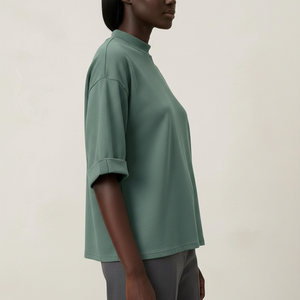 Wholesale Custom Design Solid Color Sports Shirt Cotton Crop <b>Top</b> Plain Blank Short T-shirts for Women - Product Image 2