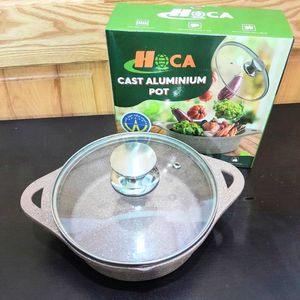 Casserole en aluminium moulé sous pression avec couvercle en verre, revêtement céramique antiadhésif, 18-24 cm, prix bas, fabrication OEM - Product Image 1