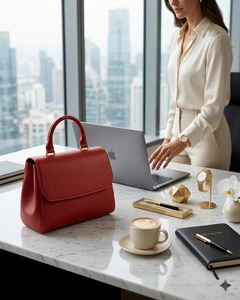 Sac à main de créateur de haute qualité avec plusieurs compartiments de rangement et confortable pour les femmes, disponible au prix d'exportation - Product Image 2