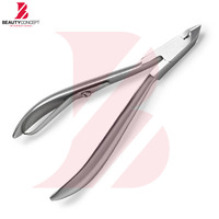 Coupe-cuticules professionnel en acier inoxydable robuste, manche ergonomique large, double ressort, pointe de précision tranchante, pour éliminer les peaux mortes