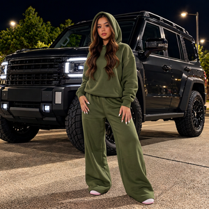 Ensemble de survêtement oversize pour femme, marque privée, style streetwear, pour les marques de vêtements - Product Image 2