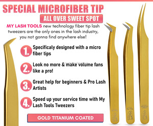 Wholesale Eyelash Extension Tweezers Fiber Grip Precision Lash Tweezers 45° 90° Volume Boot Lash Tool - Product Image 2