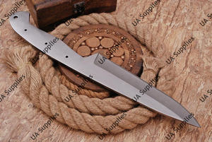 Couteau de chasse et de camping professionnel sur mesure OEM/ODM, en acier au carbone forgé à la main, lame fixe de 8 pouces, pointe tombante, qualité industrielle - Product Image 2