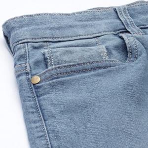 Shorts en jean OEM pour hommes – Nouvelle collection été – Qualité supérieure – Style décontracté urbain – Jean délavé clair – Respirant et confortable – Taille mi-haute - Product Image 6