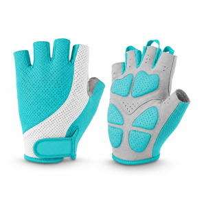 Gants de cyclisme demi-doigts haut de gamme avec protection en gel sur la paume, conception sur mesure, marque privée, vente en gros pour les détaillants de vélos - Product Image 3
